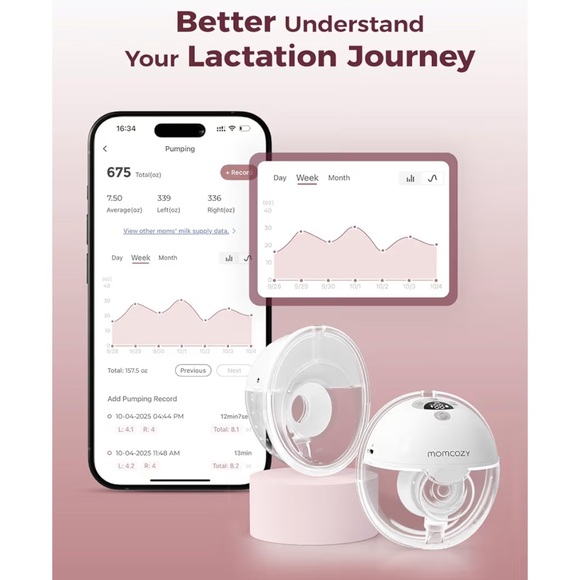 NEW/SEALED Momcozy M5 Smart App Control Hands Free Breast Pump - Picture 4 of 8